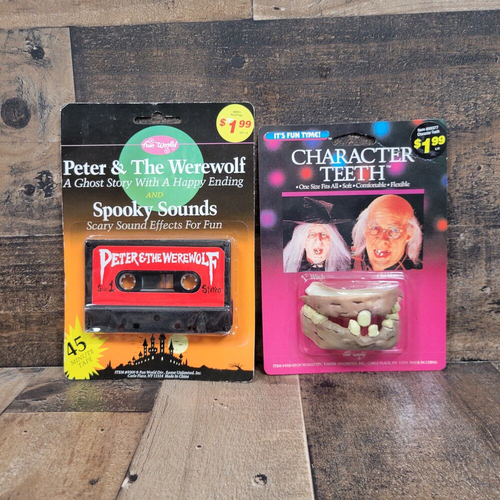 Vintage Character Teeth w/ Peter &‎ The Werewolf Spooky Sounds Halloween Tape